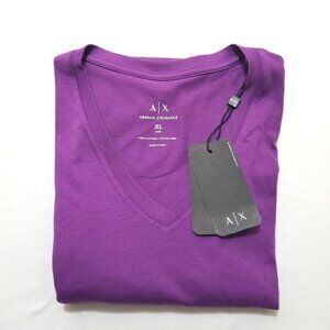 Armani‎ Exchange Men's Slim T-shirt V-neck Pima Cotton Tee A|X Logo (T) NWT
